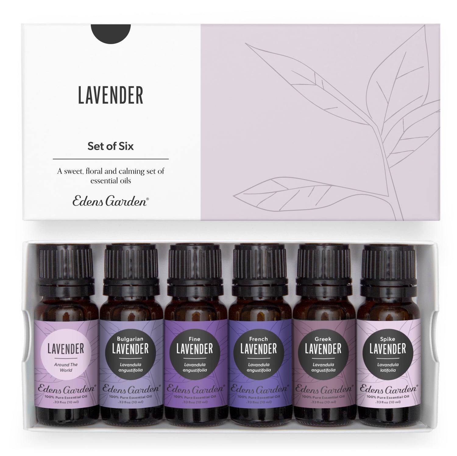 6-Pack 10ml Floral Essential Oils Gift Set: Lavender, YlangYlang